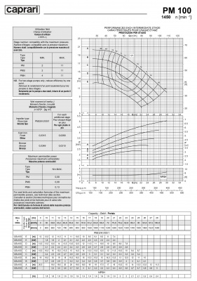 Горизонтальные многоступенчатые насосы высокого давления Caprari PM 100 1450 Горизонтальные многоступенчатые насосы высокого давления Caprari PM 100 1450