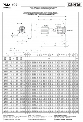 Горизонтальные многоступенчатые насосы высокого давления Caprari PMA 100 1450 Горизонтальные многоступенчатые насосы высокого давления Caprari PMA 100 1450