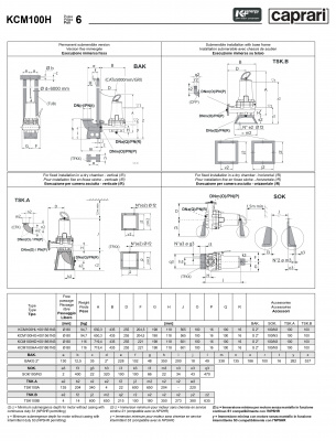 Погружные канализационные элктронасосы Caprari KCM100H Погружные канализационные элктронасосы Caprari KCM100H