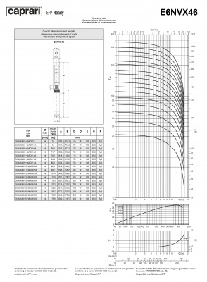 Скважинные насосы Caprari E6NVX46 из нержавеющей стали Скважинные насосы Caprari E6NVX46 из нержавеющей стали