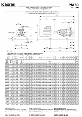Горизонтальные многоступенчатые насосы высокого давления Caprari PM 80 3500 Горизонтальные многоступенчатые насосы высокого давления Caprari PM 80 3500