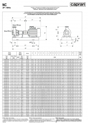 Одноступенчатые горизонтальные центробежные насосы Caprari NC 65-160 2900 Одноступенчатые горизонтальные центробежные насосы Caprari NC 65-160 2900