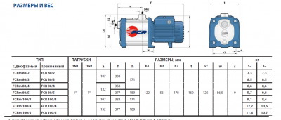 Центробежный многоступенчатый насос Pedrollo FCRm 80/3 Центробежный многоступенчатый насос Pedrollo FCRm 80/3