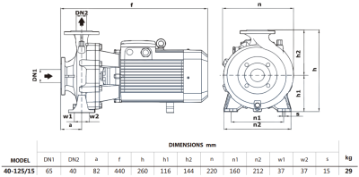 Центробежный насос Purity PSTG-R5 40-125/15