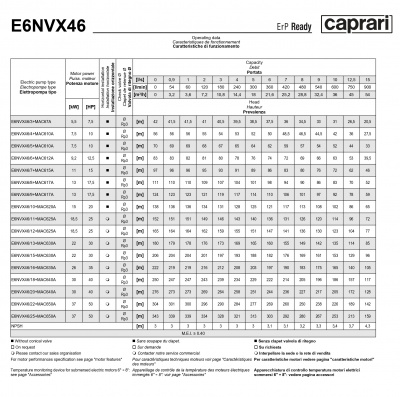 Скважинные насосы Caprari E6NVX46 из нержавеющей стали Скважинные насосы Caprari E6NVX46 из нержавеющей стали