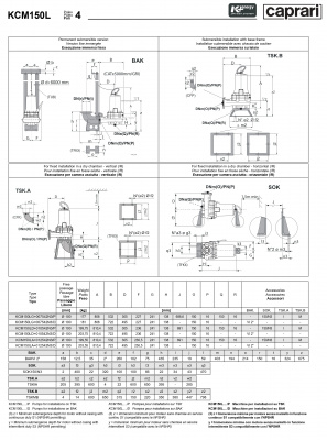 Погружные канализационные элктронасосы Caprari KCM150L Погружные канализационные элктронасосы Caprari KCM150L