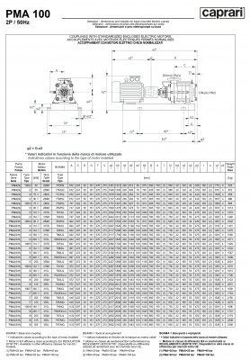 Горизонтальные многоступенчатые насосы высокого давления Caprari PMA 100 1450 Горизонтальные многоступенчатые насосы высокого давления Caprari PMA 100 1450