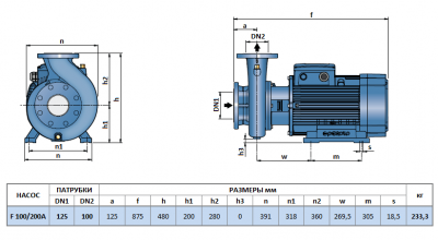Поверхностный одноступенчатый консольно-моноблочный насос Pedrollo F 100/200A Поверхностный одноступенчатый консольно-моноблочный насос Pedrollo F 100/200A