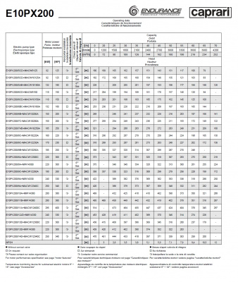 Скважинные насосы Caprari E10PX200 из нержавеющей стали Скважинные насосы Caprari E10PX200 из нержавеющей стали