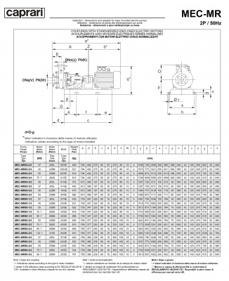 Горизонтальные многоступенчатые насосы Caprari MEC-MR 2650 Горизонтальные многоступенчатые насосы Caprari MEC-MR 2650