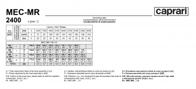 Горизонтальные многоступенчатые насосы Caprari MEC-MR 2400 Горизонтальные многоступенчатые насосы Caprari MEC-MR 2400