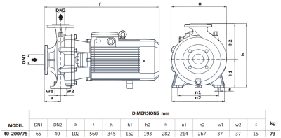 Центробежный насос Purity PSTG-R5 40-200/75