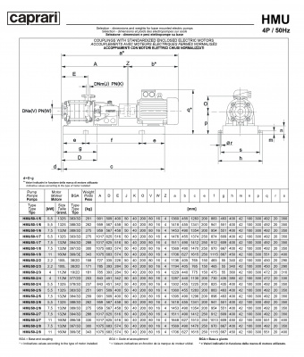 Горизонтальные секционные насосы высокого давления Caprari NMU 1450 Горизонтальные секционные насосы высокого давления Caprari NMU 1450
