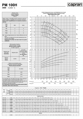 Горизонтальные многоступенчатые насосы высокого давления Caprari PM 100H 3500 Горизонтальные многоступенчатые насосы высокого давления Caprari PM 100H 3500