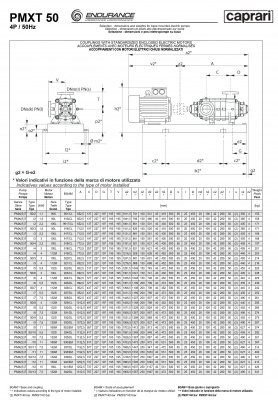 Горизонтальные секционные насосы высокого давления Caprari PMXT 50 1750 из нержавеющей стали Горизонтальные секционные насосы высокого давления Caprari PMXT 50 1750 из нержавеющей стали