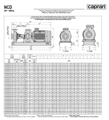 Одноступенчатые горизонтальные центробежные насосы Caprari NCDS 2P65-125 3450 Одноступенчатые горизонтальные центробежные насосы Caprari NCDS 2P65-125 3450
