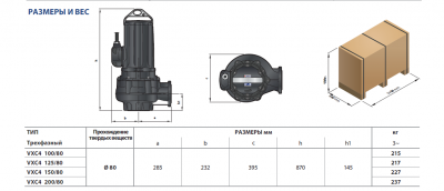 Погружной фекальный четырехполюсный дренажный насос Pedrollo VXC4 125/80 из чугуна с крыльчаткой Vortex Погружной фекальный четырехполюсный дренажный насос Pedrollo VXC4 125/80 из чугуна с крыльчаткой Vortex