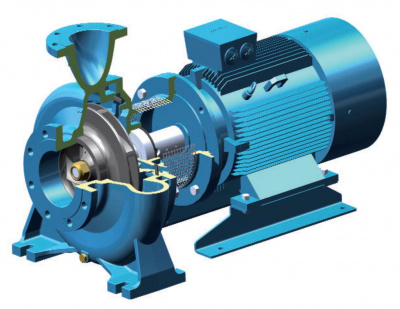 Поверхностный одноступенчатый консольно-моноблочный насос Calpeda B-NMS 80/250D/A