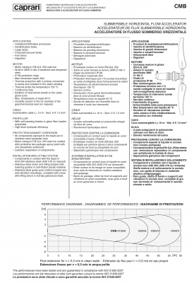 Погружные ускорители потока (мешалки) Caprari CMB Погружные ускорители потока (мешалки) Caprari CMB