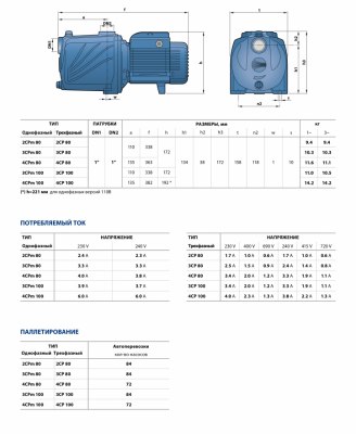 Поверхностный многоступенчатый консольно-моноблочный насос Pedrollo 5CP 100-I Поверхностный многоступенчатый консольно-моноблочный насос Pedrollo 5CP 100-I