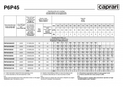 Вертикальные полупогружные насосы Caprari P6P45 Вертикальные полупогружные насосы Caprari P6P45