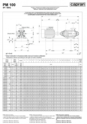 Горизонтальные многоступенчатые насосы высокого давления Caprari PM 100 1750 Горизонтальные многоступенчатые насосы высокого давления Caprari PM 100 1750