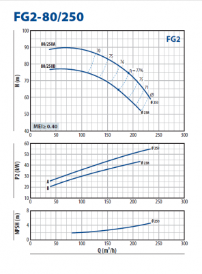Консольно-моноблочная насосная часть для перекачивания чистой воды Pedrollo FG2-80/250A Консольно-моноблочная насосная часть для перекачивания чистой воды Pedrollo FG2-80/250A
