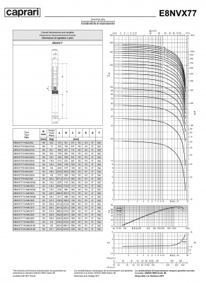 Скважинные насосы Caprari E8NVX77 из нержавеющей стали Скважинные насосы Caprari E8NVX77 из нержавеющей стали