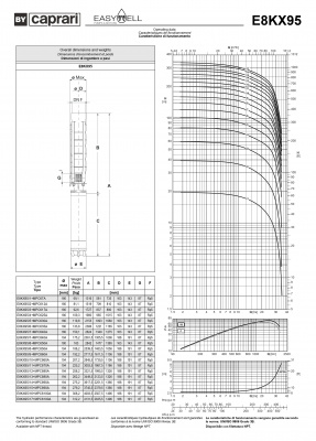 Скважинные насосы Caprari E8KX95 из нержавеющей стали Скважинные насосы Caprari E8KX95 из нержавеющей стали