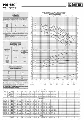 Горизонтальные многоступенчатые насосы высокого давления Caprari PM 150 1450 Горизонтальные многоступенчатые насосы высокого давления Caprari PM 150 1450