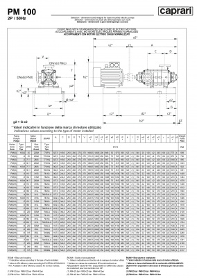 Горизонтальные многоступенчатые насосы высокого давления Caprari PM 100 2000 Горизонтальные многоступенчатые насосы высокого давления Caprari PM 100 2000