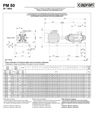 Горизонтальные многоступенчатые насосы высокого давления Caprari PM 80 2200 Горизонтальные многоступенчатые насосы высокого давления Caprari PM 80 2200