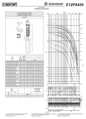 Скважинные насосы Caprari E12PX430 из нержавеющей стали Скважинные насосы Caprari E12PX430 из нержавеющей стали