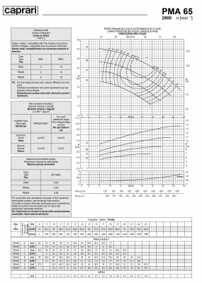 Горизонтальные многоступенчатые насосы высокого давления Caprari PMA 65 2900 Горизонтальные многоступенчатые насосы высокого давления Caprari PMA 65 2900