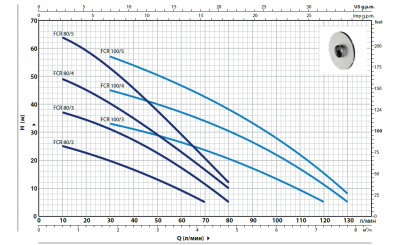 Центробежный многоступенчатый насос Pedrollo FCRm 100/3 Центробежный многоступенчатый насос Pedrollo FCRm 100/3