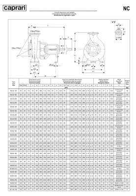 Одноступенчатые горизонтальные центробежные насосы Caprari NC 50-160 2900 Одноступенчатые горизонтальные центробежные насосы Caprari NC 50-160 2900