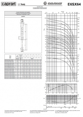 Скважинные насосы Caprari E6SX64 из нержавеющей стали Скважинные насосы Caprari E6SX64 из нержавеющей стали