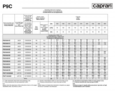 Вертикальные полупогружные насосы Caprari P9C Вертикальные полупогружные насосы Caprari P9C