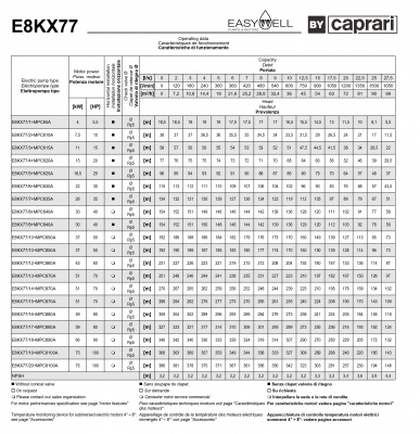 Скважинные насосы Caprari E8KX77 из нержавеющей стали Скважинные насосы Caprari E8KX77 из нержавеющей стали